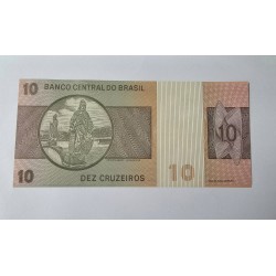 Cedula Brasil 10 cruzeiros C139a Asterisco FE