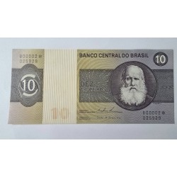 Cedula Brasil 10 cruzeiros C139a Asterisco FE