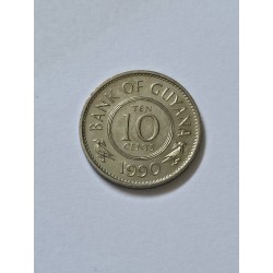 Moeda da Guiana 10 cents 1990