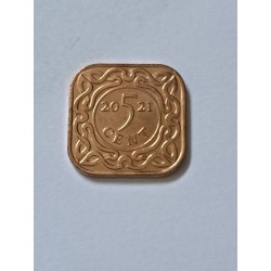 Moeda do Suriname 5 cents 2021