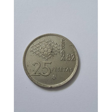 Moeda da Espanha 25 pesetas copa do mundo 1982 [1980]