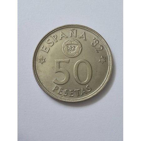 Moeda da Espanha 50 pesetas copa do mundo 1982 [1980]