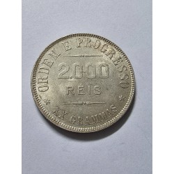 Moeda Brasil Republica 2000 reis 1906 Soberba FC
