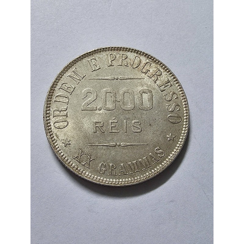 Moeda Brasil Republica 2000 reis 1906 Soberba FC