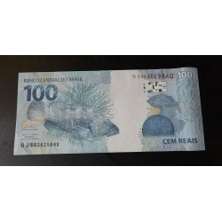 Cedula Brasil 100 reais QJ FE
