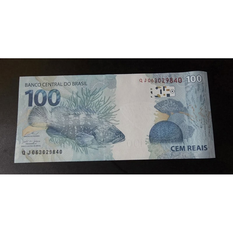 Cedula Brasil 100 reais QJ FE