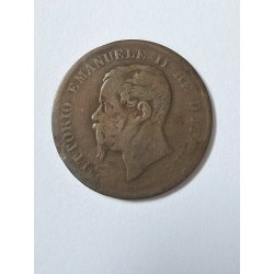 Moeda da Italia 5 centesimi 1862