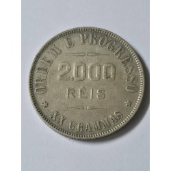 Moeda Brasil 2000 reis 1911 XX Gramas prata MBC-S