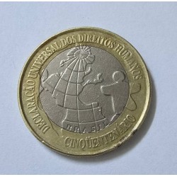 Moeda Brasil 1 real Direitos Humanos 1998 MBC