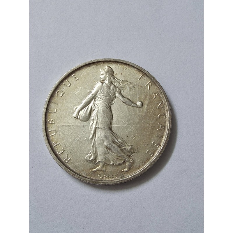 Moeda da Franca 5 francos 1966 prata
