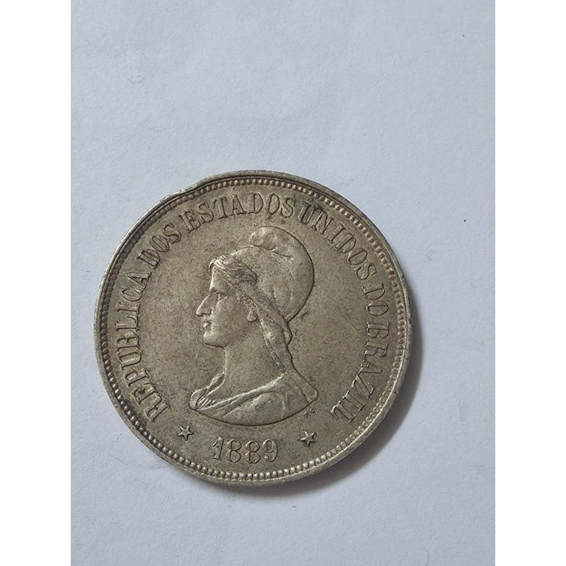 Moeda Brasil republica 1000 reis 1889 Mbc