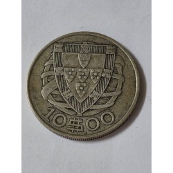 Moeda de Portugal 10 escudos 1932 prata 835 12g