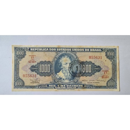 Cédula Brasil 1 cruzeiro novo C121 MBC-Soberba