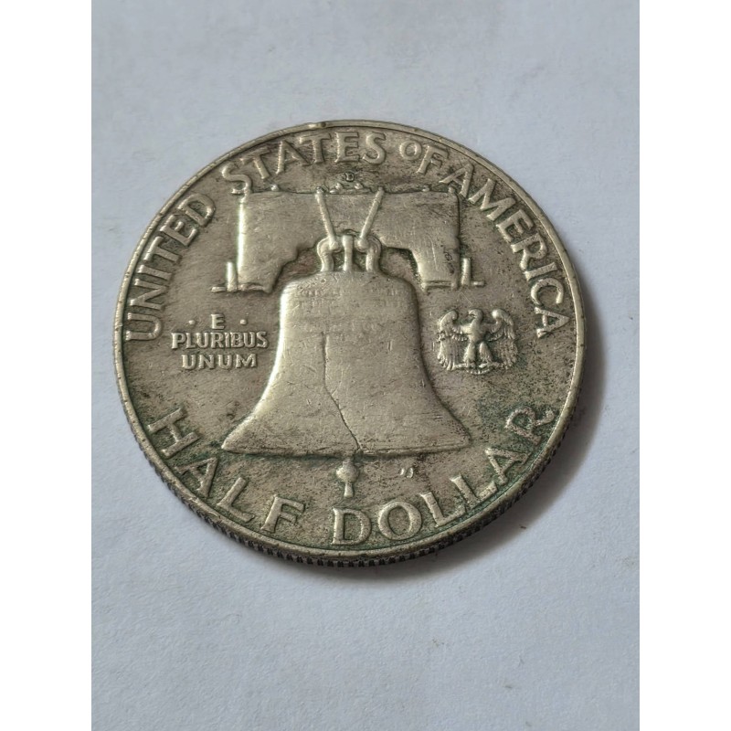Moeda dos Estados Unidos USA half dollar 1963 prata