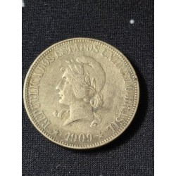 Moeda Brasil  1000 reis 1909 X gramas MBC