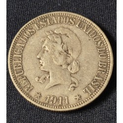Moeda Brasil 1000 reis 1911 X gramas MBC