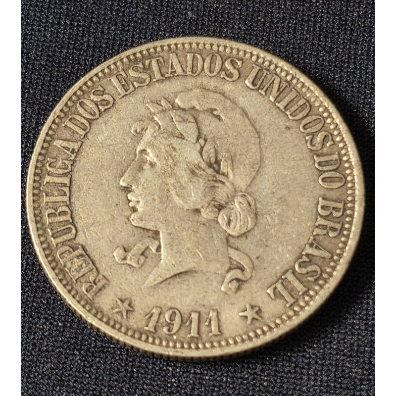 Moeda Brasil 1000 reis 1911 X gramas MBC