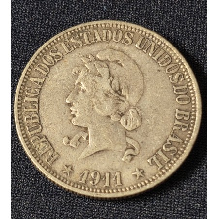 Moeda Brasil 1000 reis 1911 X gramas MBC