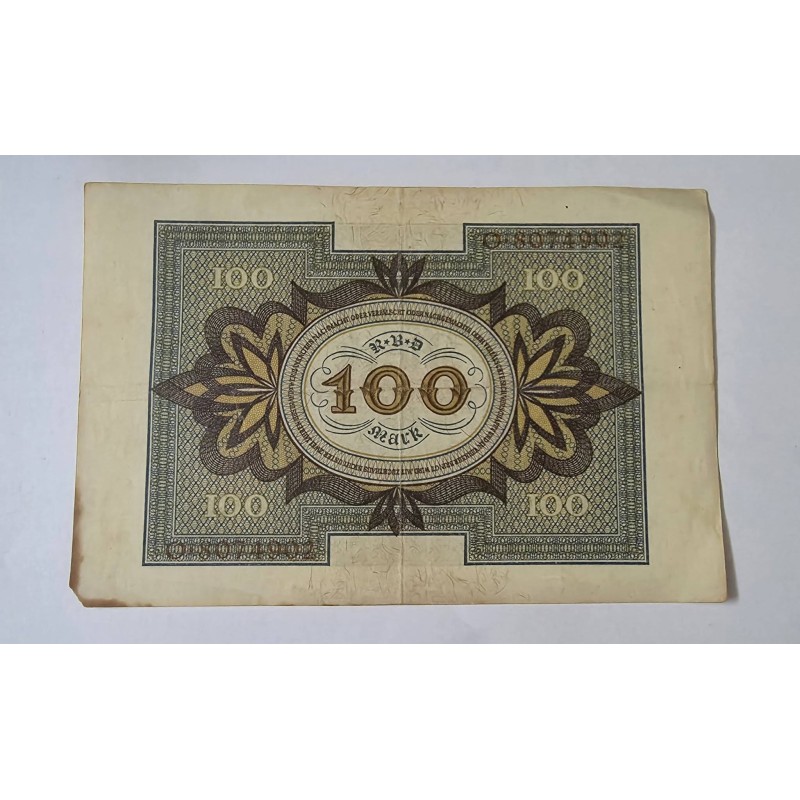 Cédula da Alemanha 100 marcos 1920 MBC