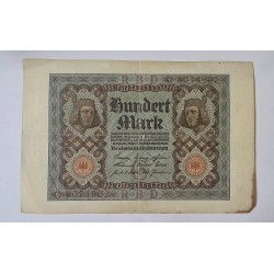 Cédula da Alemanha 100 marcos 1920 MBC