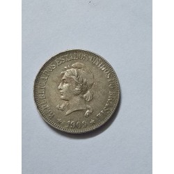 Moeda Brasil 1000 reis 1909 soberba X gramas prata