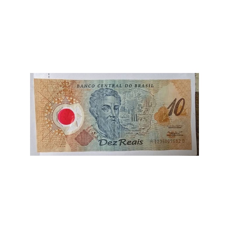 Cédula Brasil 10 reais Pedro Álvares Cabral C332 polimero Mbc