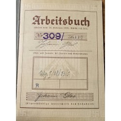 Alemanha segunda guerra mundial antiga carteira de trabalho Nurnberg