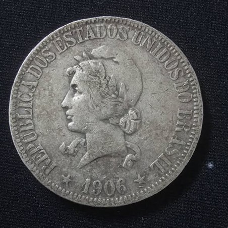 Moeda Brasil 1000 reis 1906 X gramas Mbc