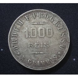 Moeda Brasil 1000 reis 1906 X gramas Mbc