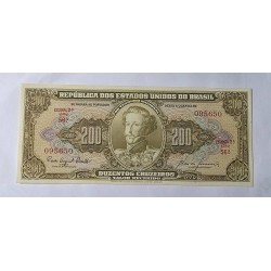 Cédula Brasil 200 cruzeiros C098 Soberba Dom Pedro I