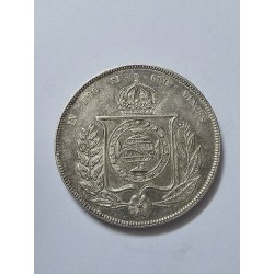 Moeda Brasil Império 1000 reis 1860 Mbc