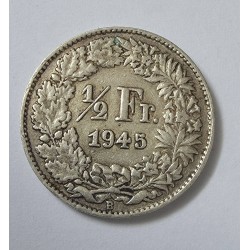 Moeda da Suica meio franco 1945