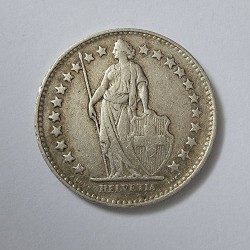 Moeda da Suica meio franco 1945