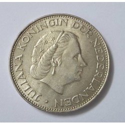 Moeda da Holanda 2 meio gulden 1962 prata