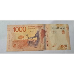 Cédula argentina 1000 pesos Mbc