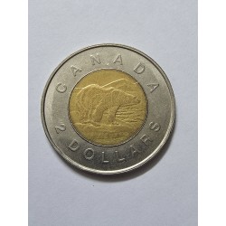 Moeda do Canada 2 dolares 1996 Bimetalica Rainha Elizabeth II