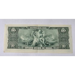 Cédula Brasil 10 cruzeiros C018 soberba autografada