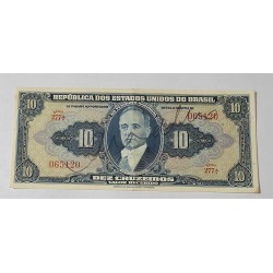 Cédula Brasil 10 cruzeiros C018 soberba autografada