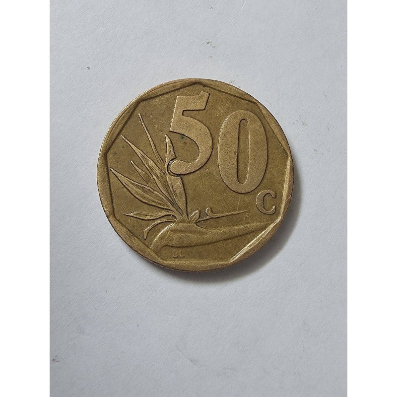 Moeda da Africa do sul 50 cent 1997
