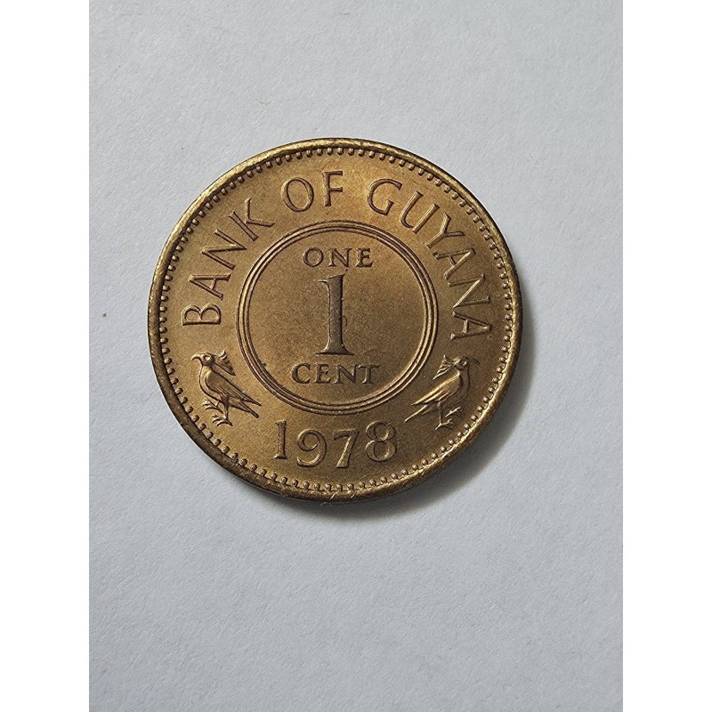 Moeda de Guiana 1 cent 1978