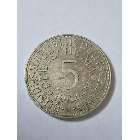 Moeda da Alemanha 5 marcos 1964 prata
