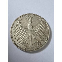 Moeda da Alemanha 5 marcos 1964 prata