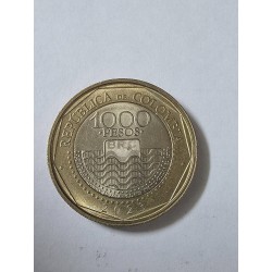 Moeda da Colombia 1000 pesos bimetalica 2023