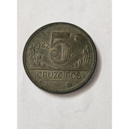 Moeda Brasil 5 cruzeiros 1942 soberba-FC