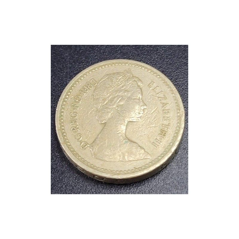 Moeda da Inglaterra 1 libra 1983 Rainha Eilzabeth II