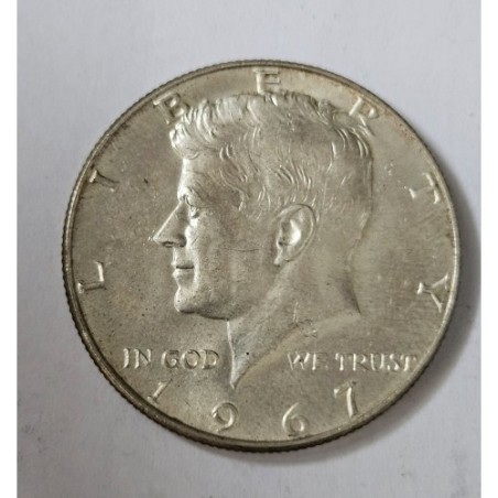 Moeda dos Estados Unidos USA Half dólar 1967 prata
