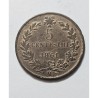 Moeda da Itália 5 centésimos 1861 Victorio Emanuel