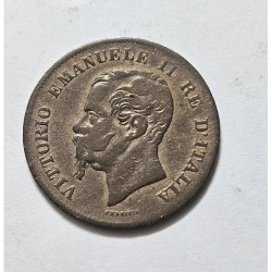 Moeda da Itália 5 centésimos 1861 Victorio Emanuel