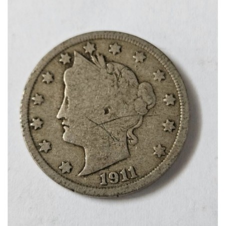 Moeda dos Estados Unidos 5 cents 1911
