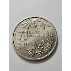Moeda de Portugal 200 escudos 1995 ilhas moluscas